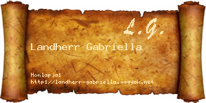 Landherr Gabriella névjegykártya